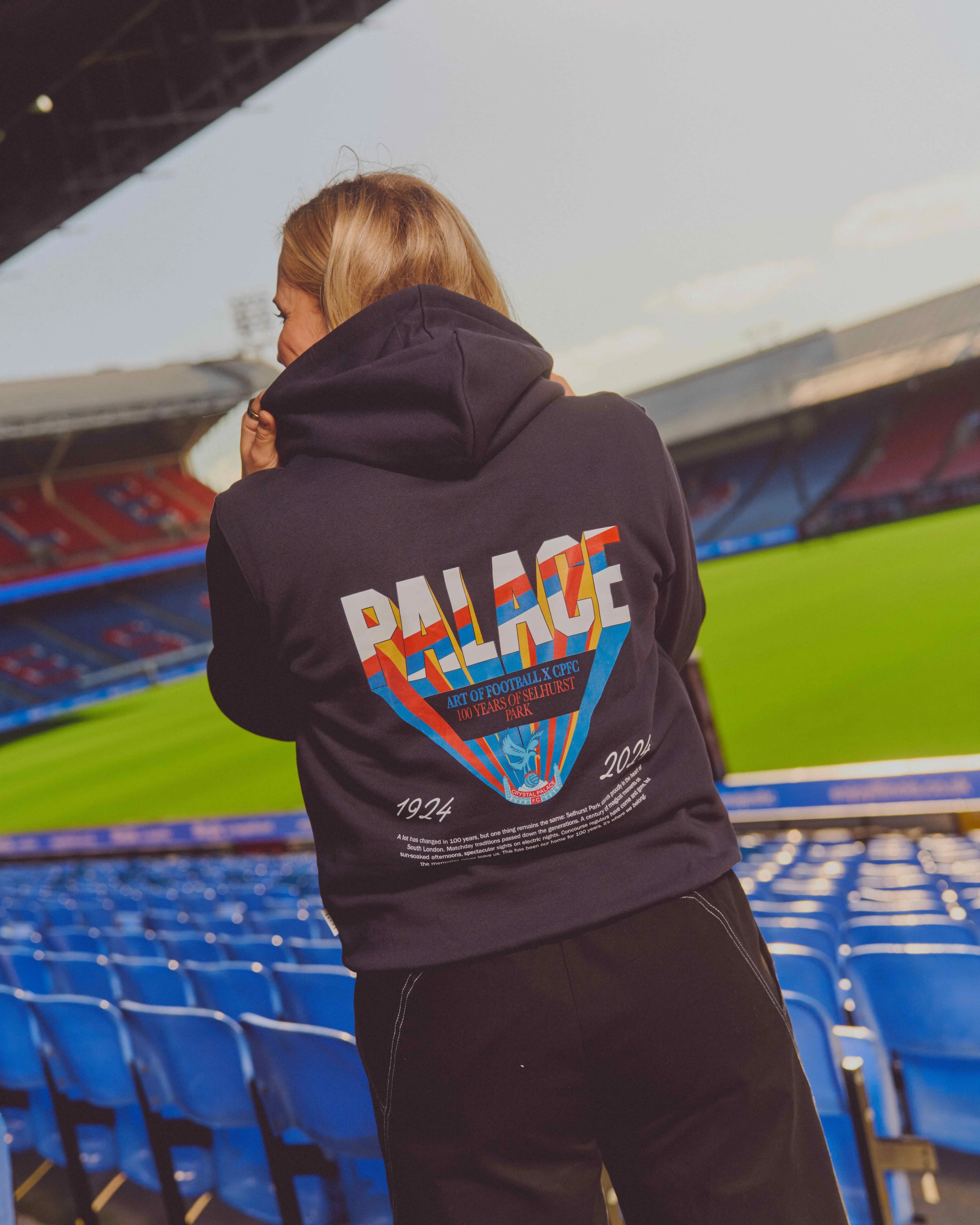 CPFC Selhurst Park Anniversary Navy Hoodie - Image 4