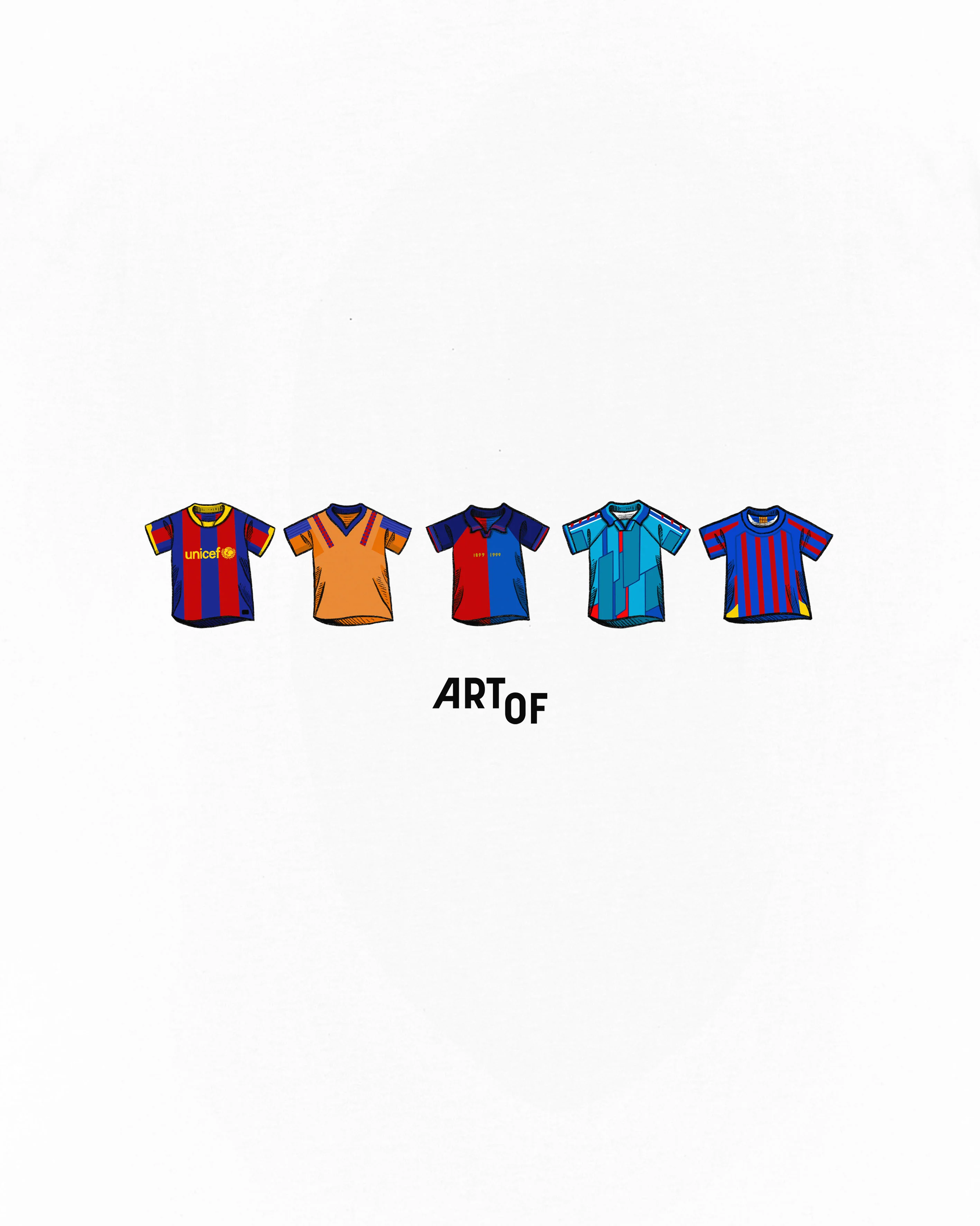 Barcelona Printed Classics White Tee - Image 2