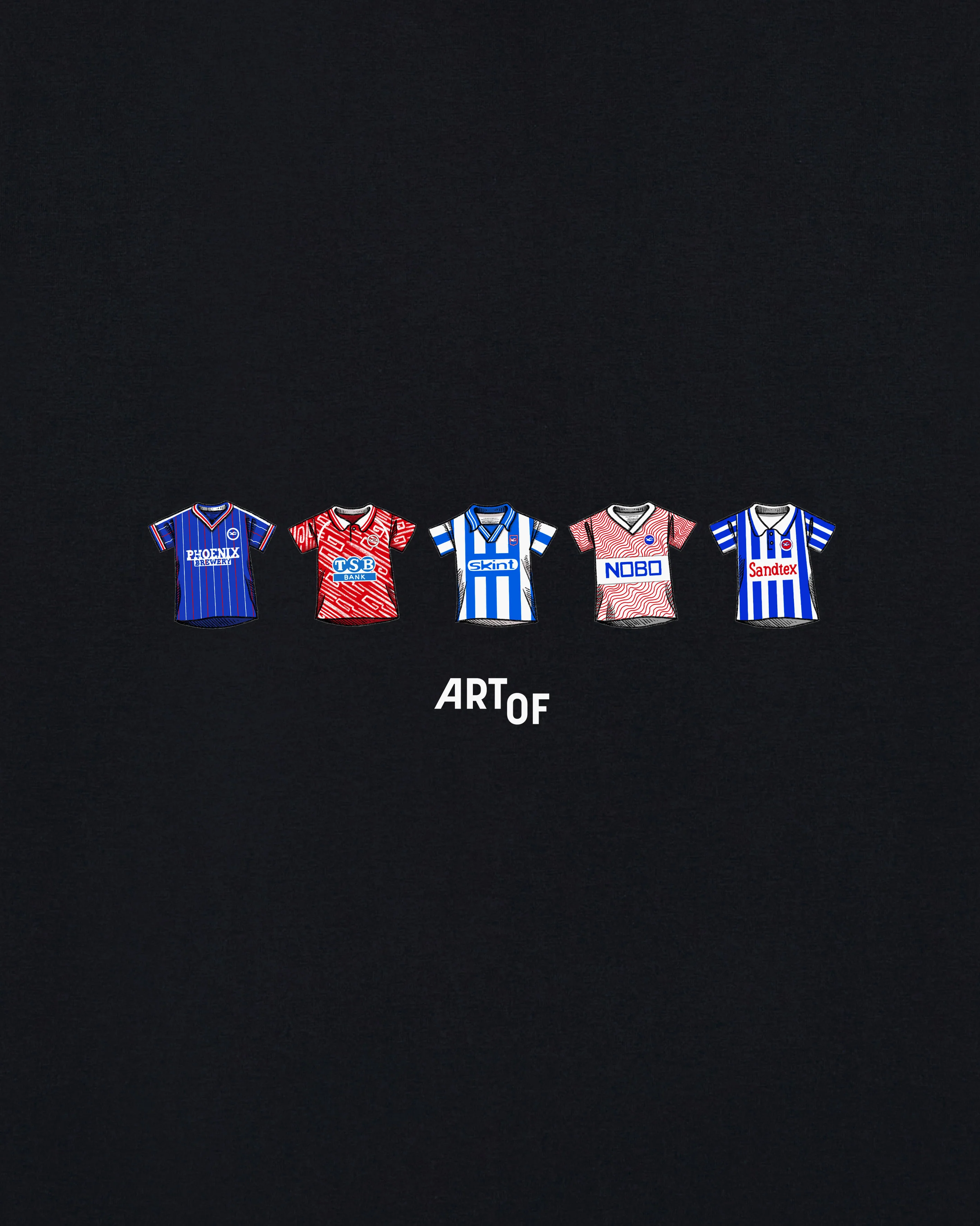 BHAFC Printed Classics Black Tee - Image 2