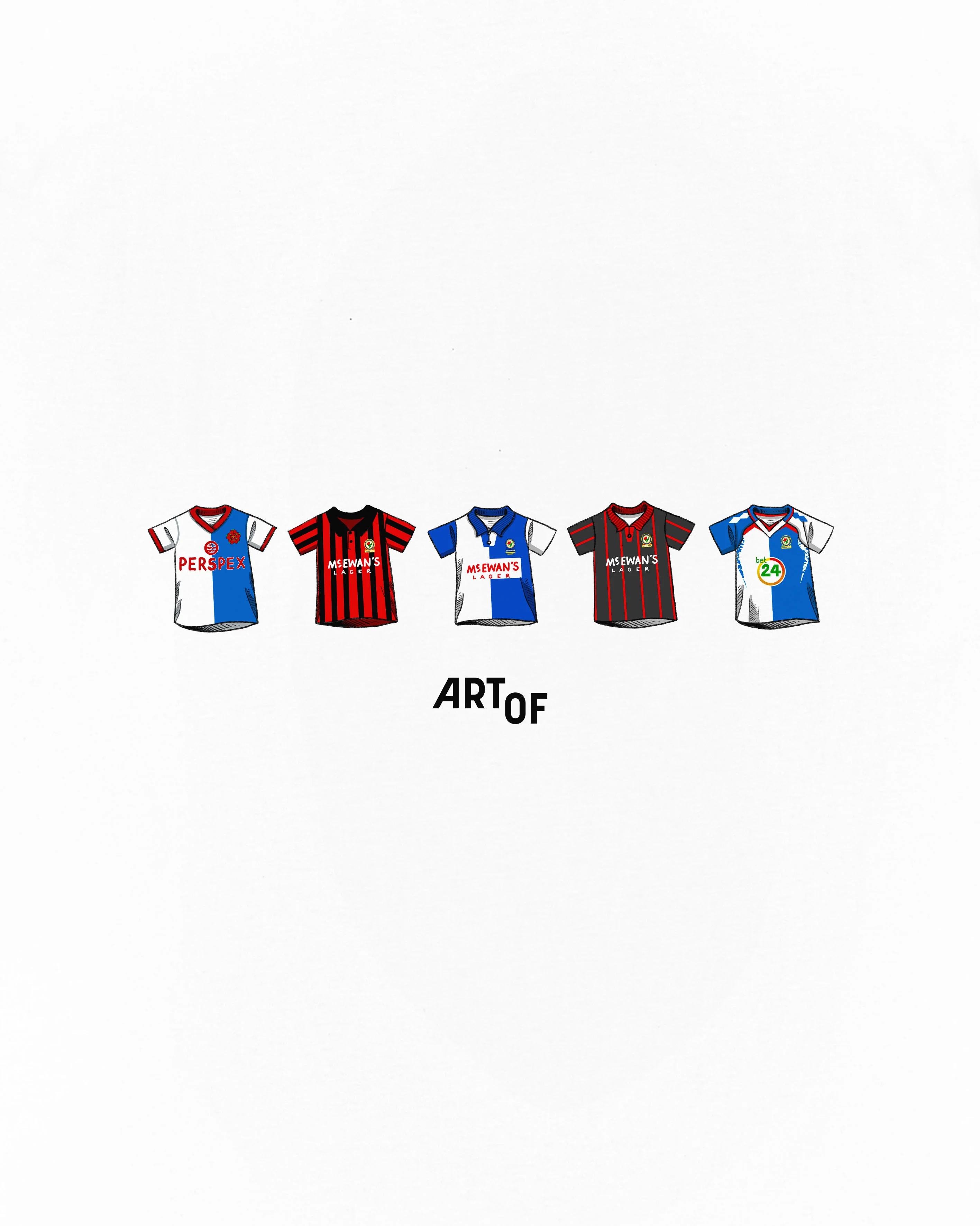 BRFC Printed Classics White Tee - Image 2