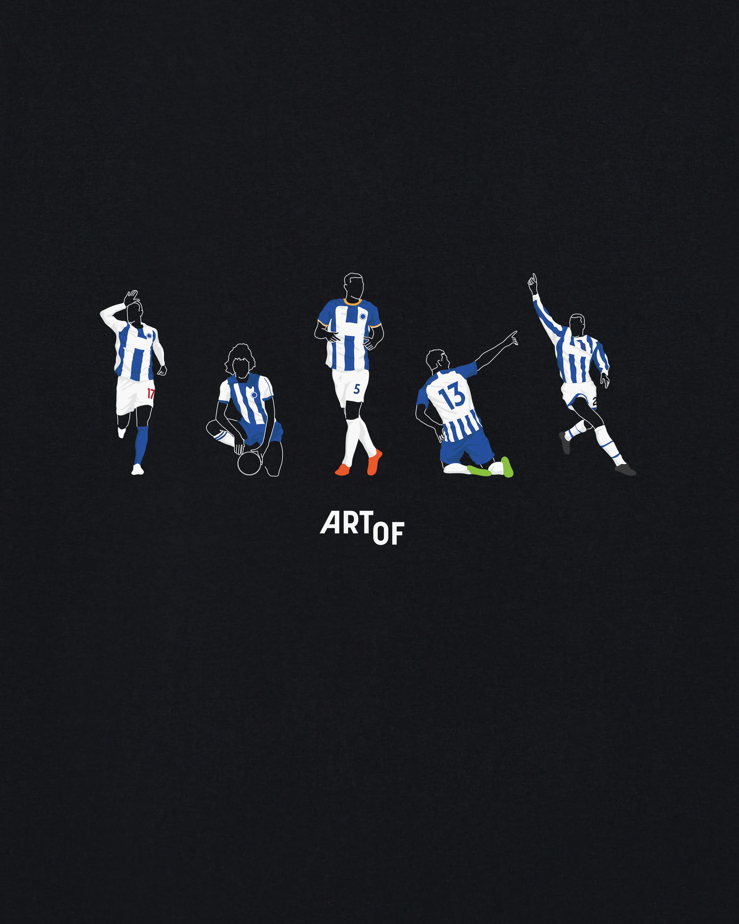Brighton Printed Icons Black Tee - Image 2