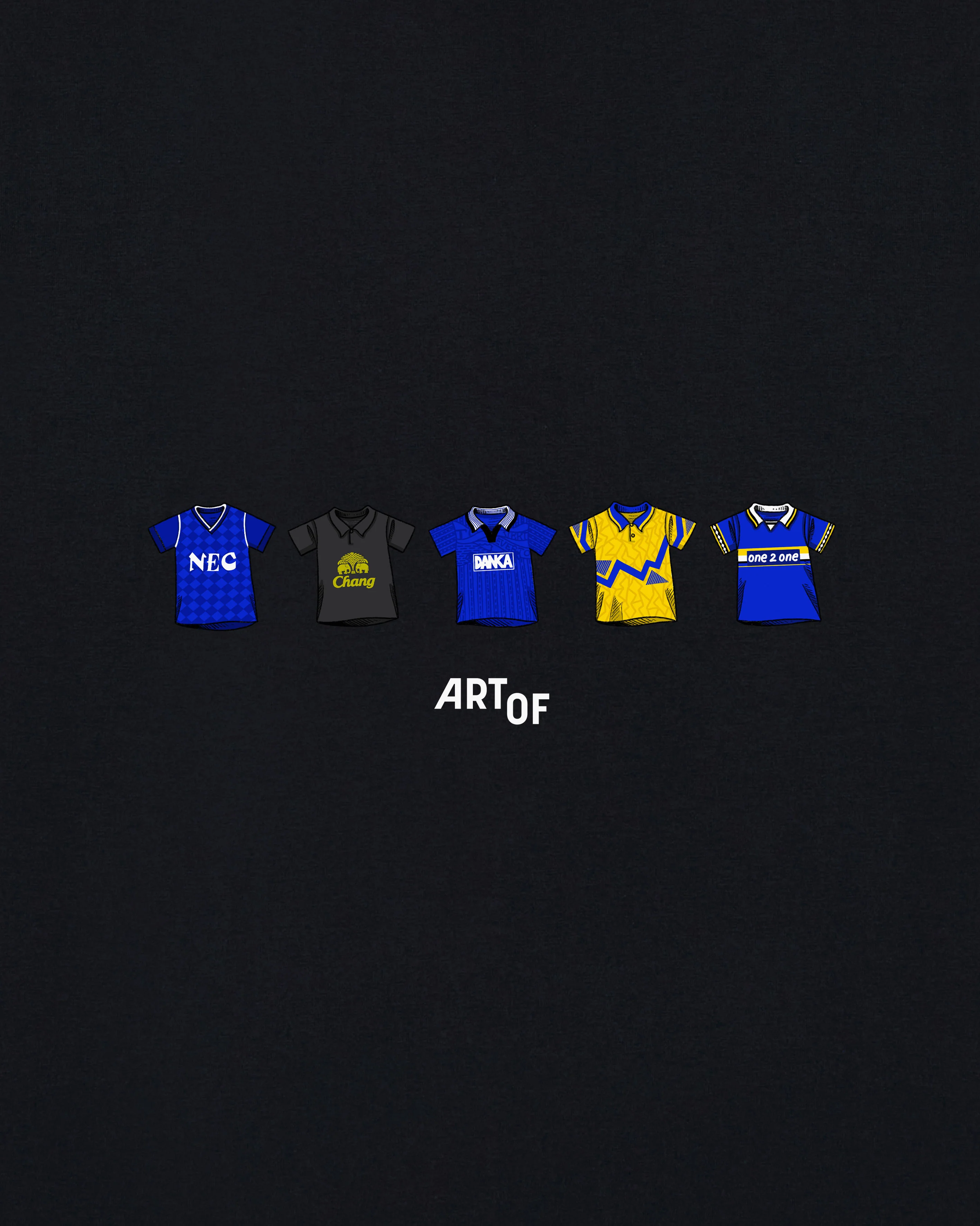 Everton Printed Classics Black Tee - Image 2