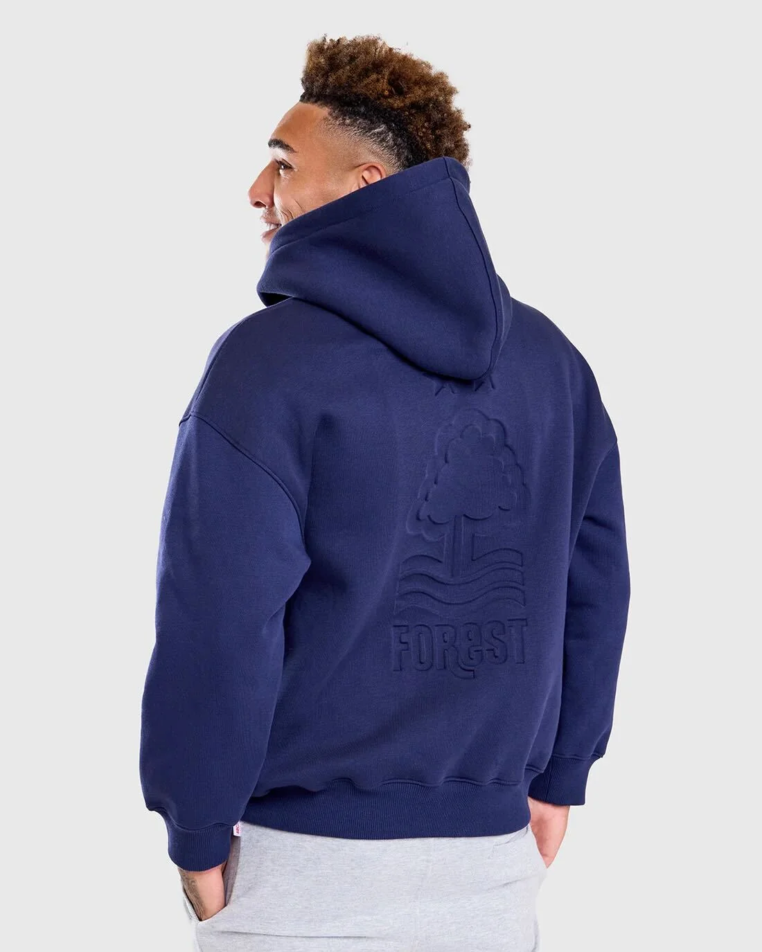 Forest Debossed Zip Through Hoodie - Image 7