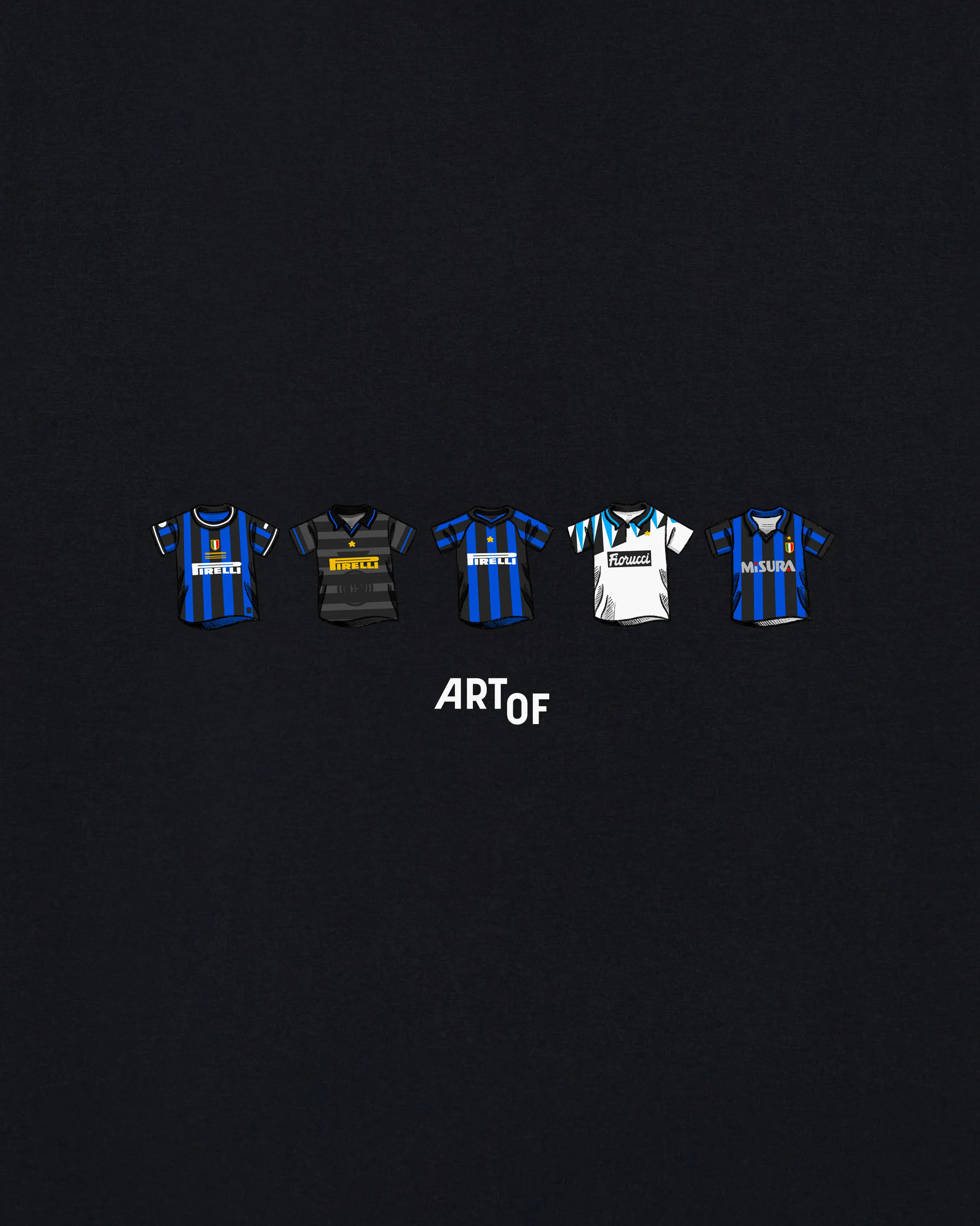 Inter Milan Printed Classics Black Tee - Image 2