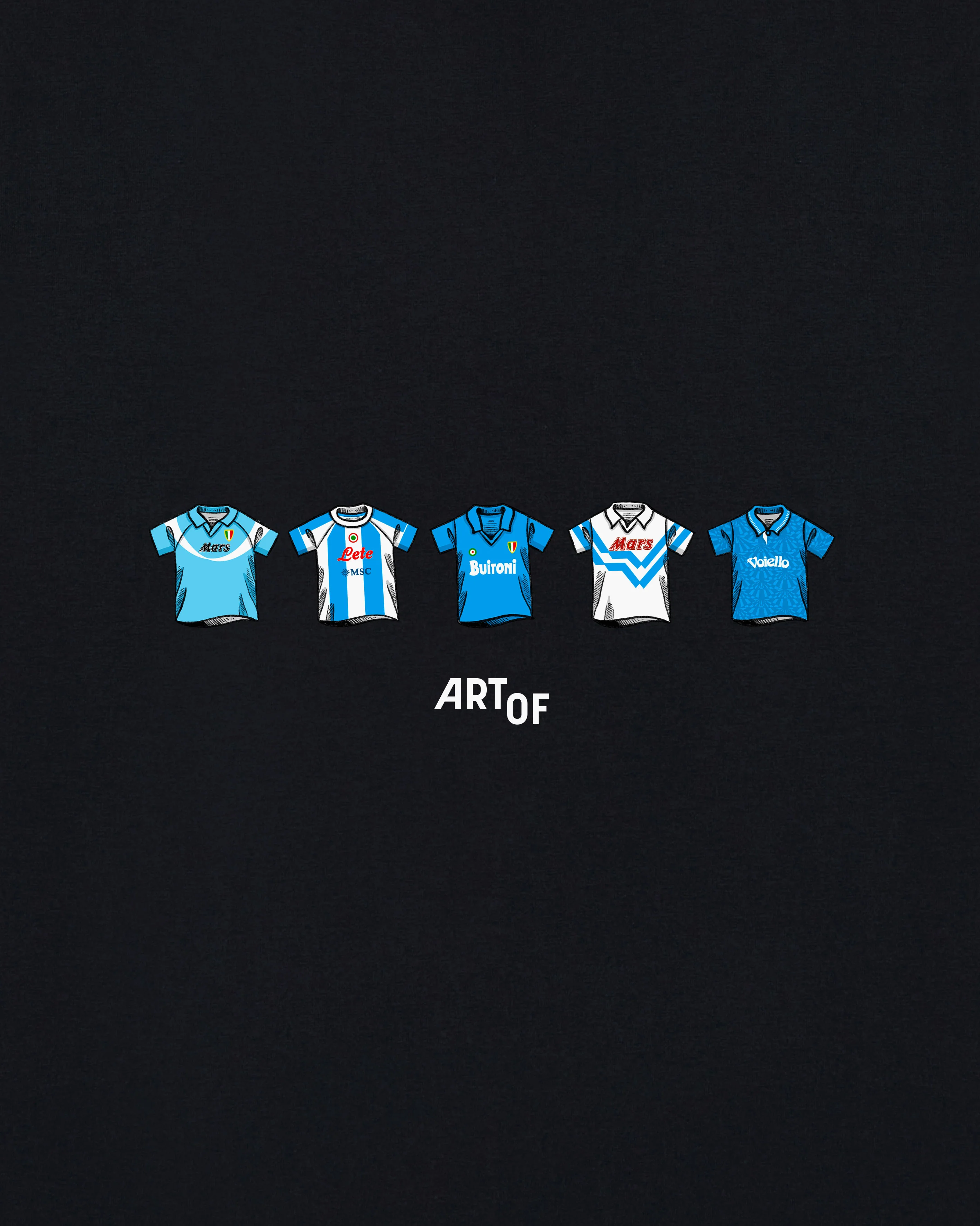 Napoli Printed Classics Black Tee - Image 2