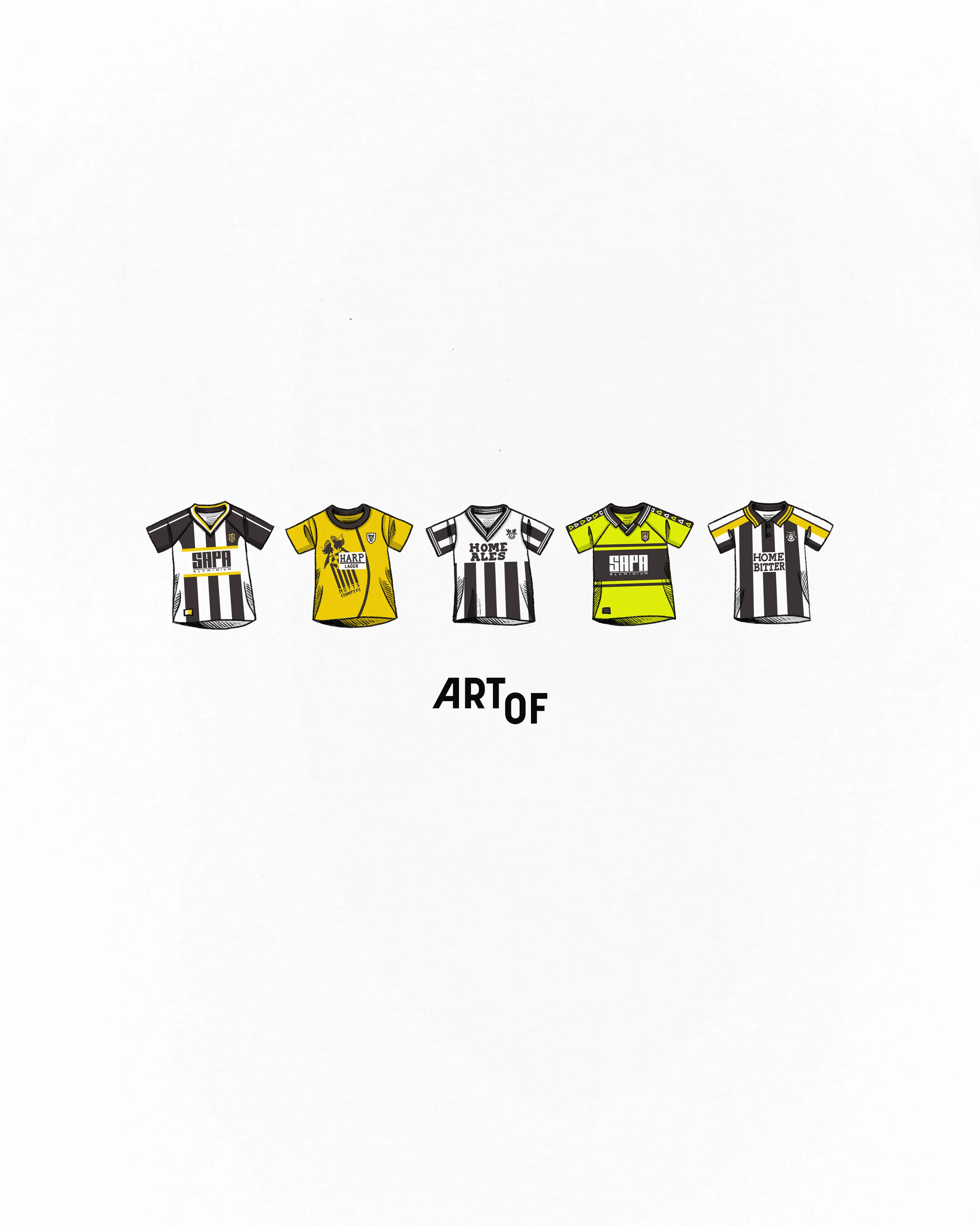 Notts County Printed Classics White Tee - Image 2