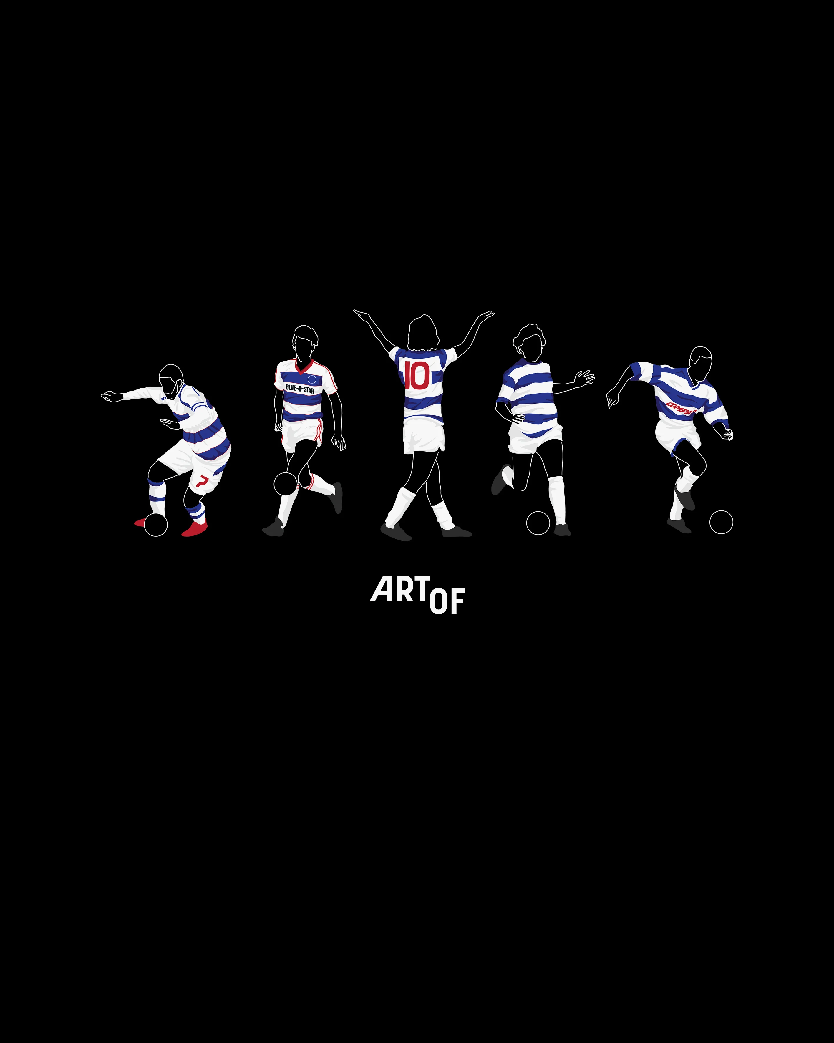 QPR Printed Icons Black Tee - Image 2