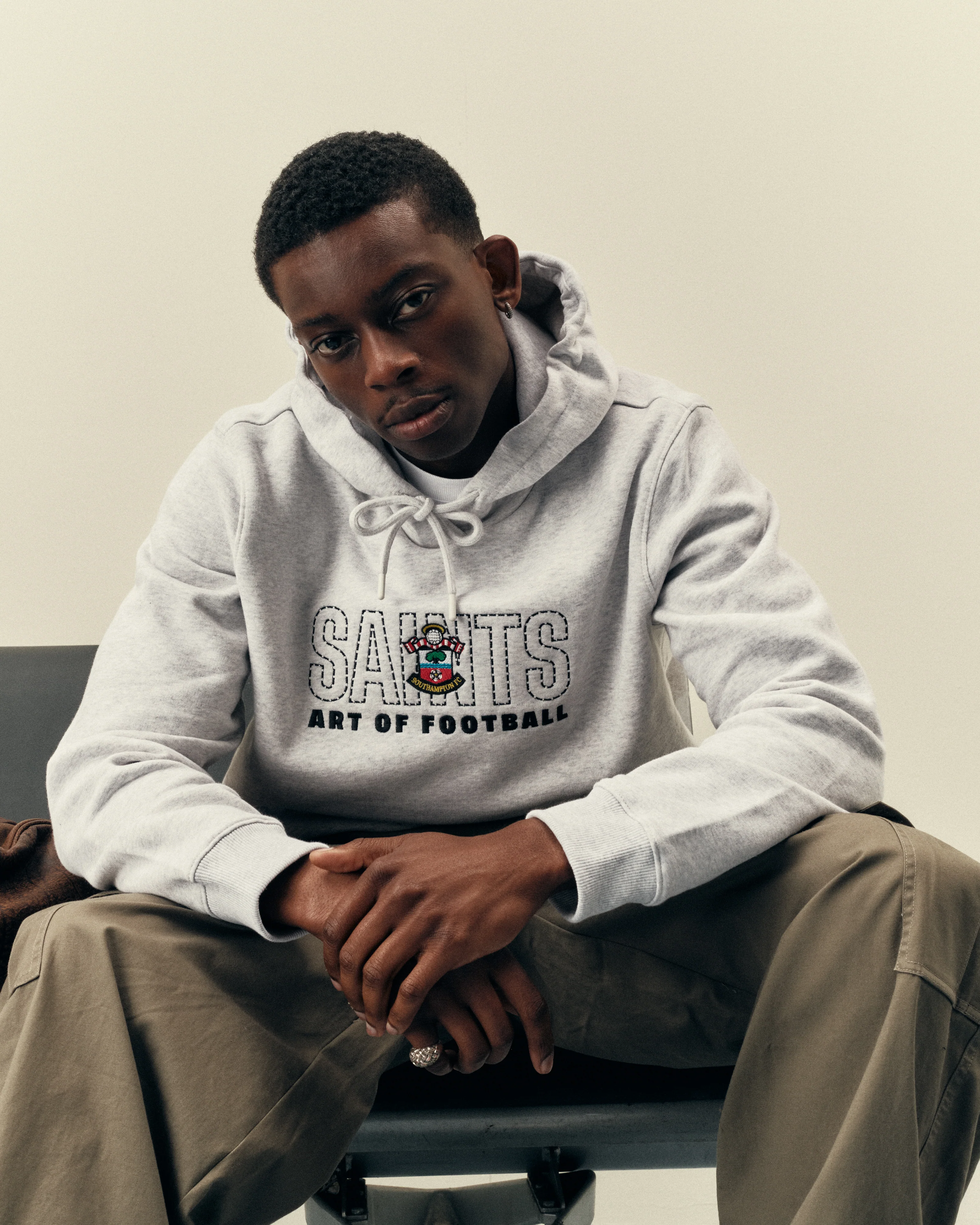 Southampton 90s Grey Hoodie - Image 3
