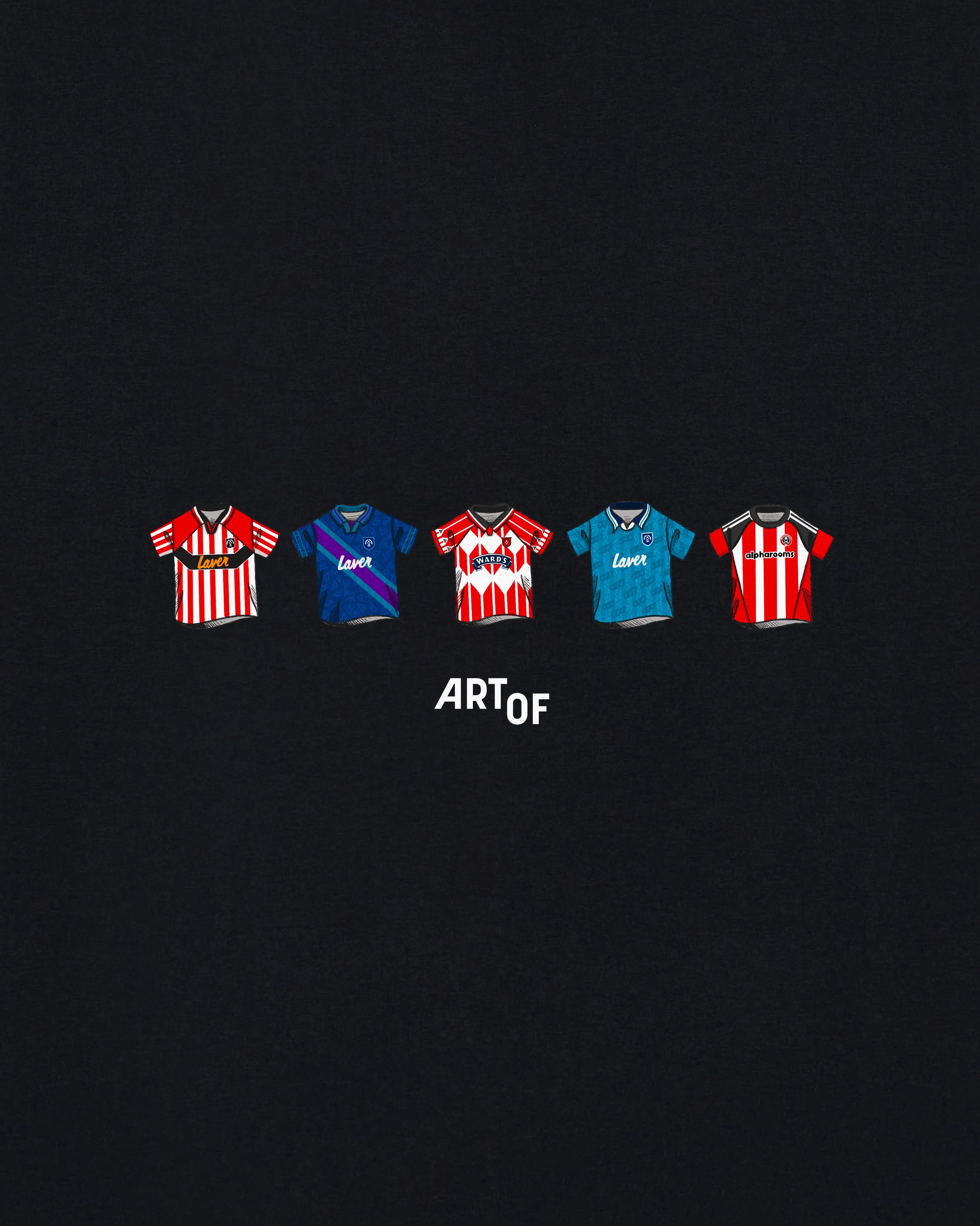 Sheffield United Printed Classics Black Tee - Image 2
