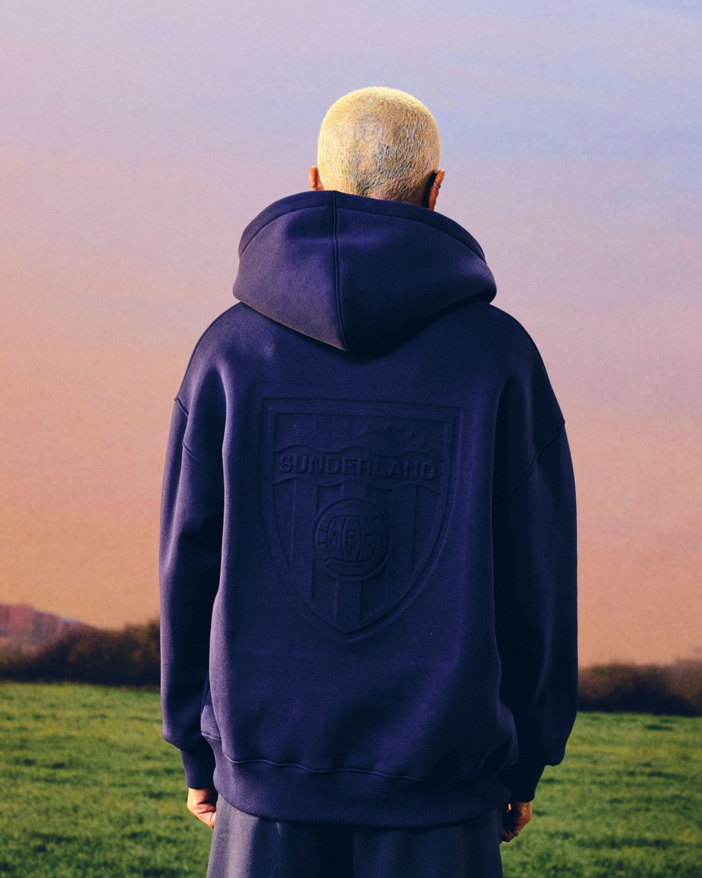 Sunderland Debossed Zip Through Hoodie - Image 2