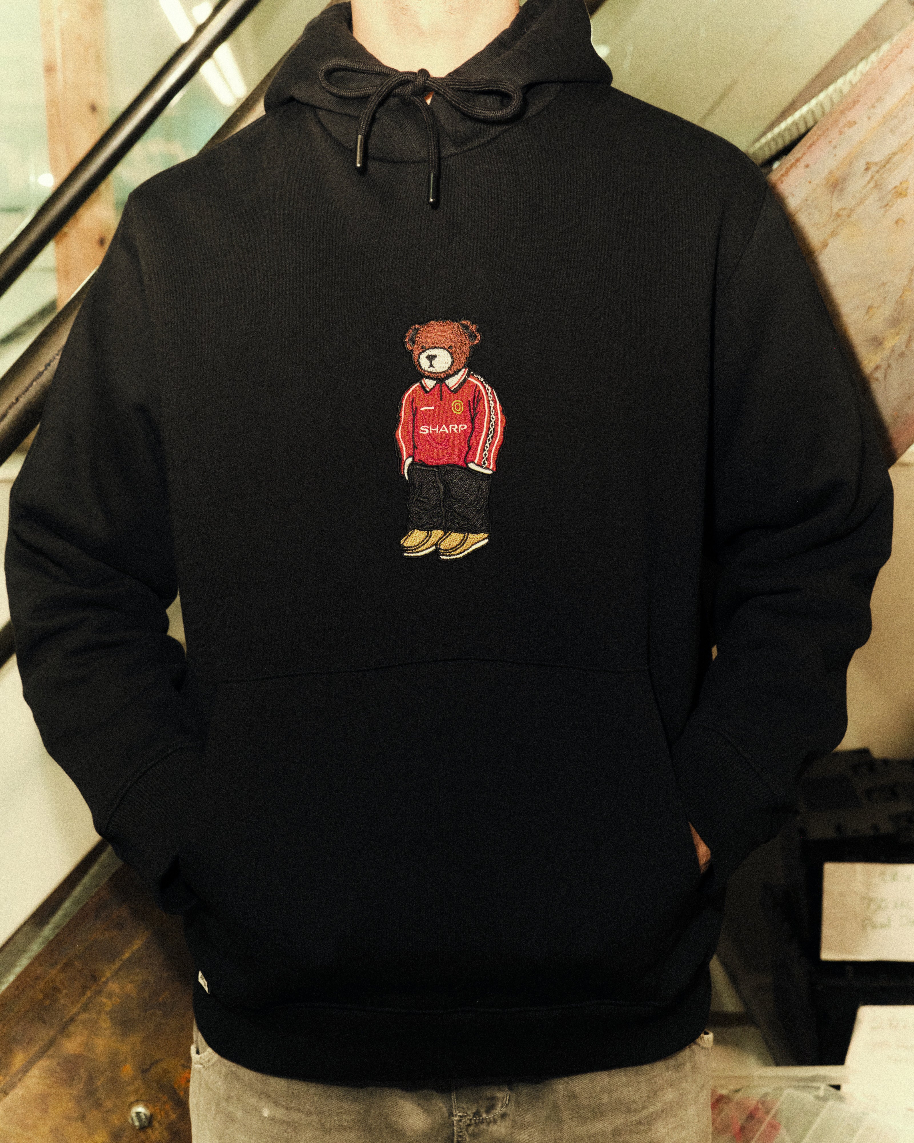 United Embroidered Pickles Black Hoodie - Image 3